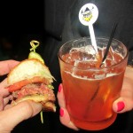 The Yankee Burger and a Highland Park Cocktail